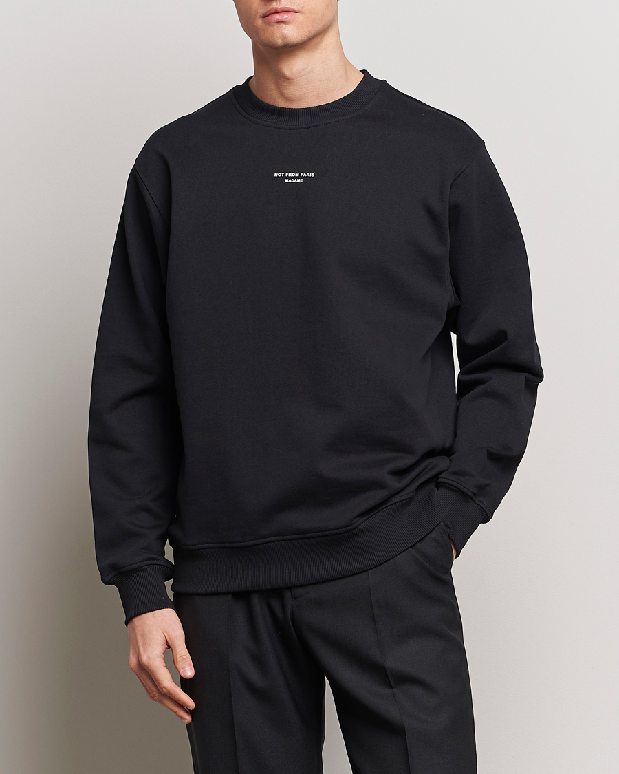 Mies | Contemporary Creators | Drôle de Monsieur | Classic Slogan Sweatshirt Black