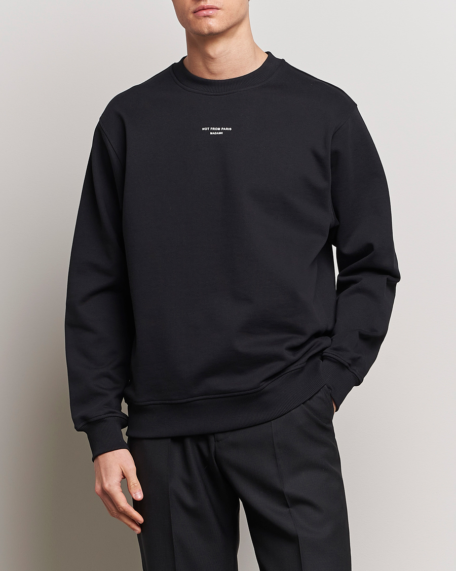 Mies | Puserot | Drôle de Monsieur | Classic Slogan Sweatshirt Black