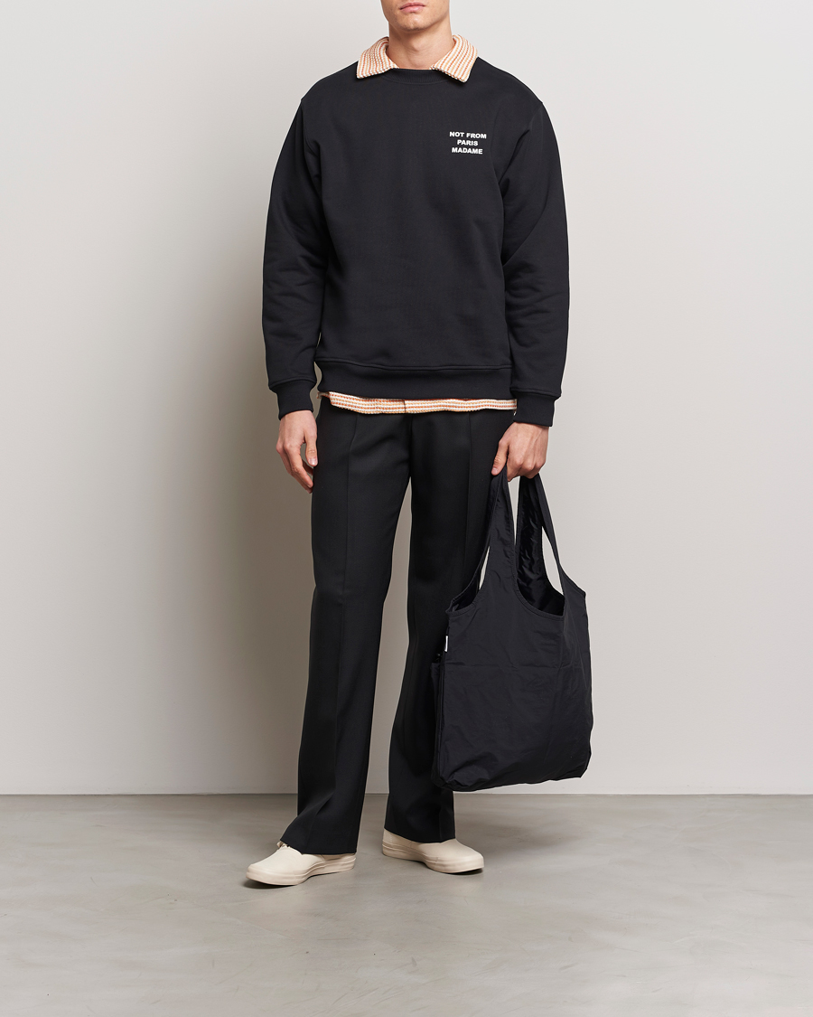 Mies | Puserot | Drôle de Monsieur | Slogan Sweatshirt Black