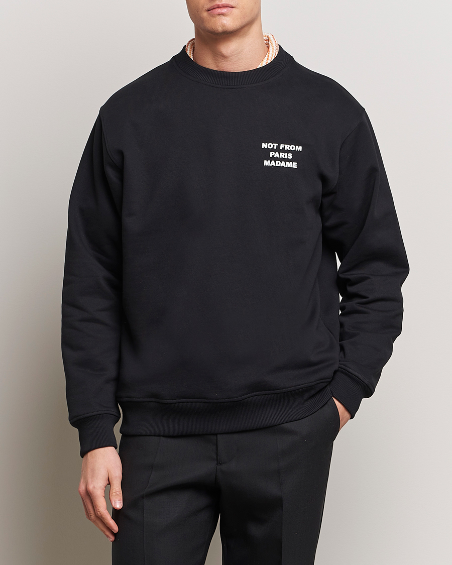 Mies | Puserot | Drôle de Monsieur | Slogan Sweatshirt Black