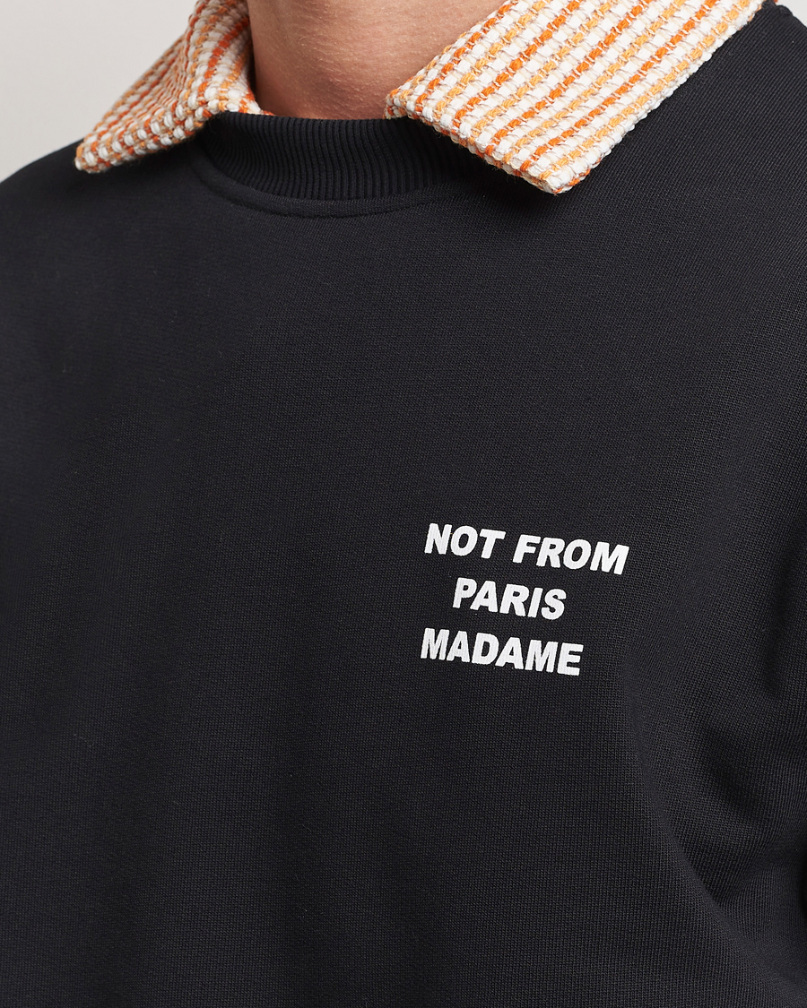 Mies | Puserot | Drôle de Monsieur | Slogan Sweatshirt Black
