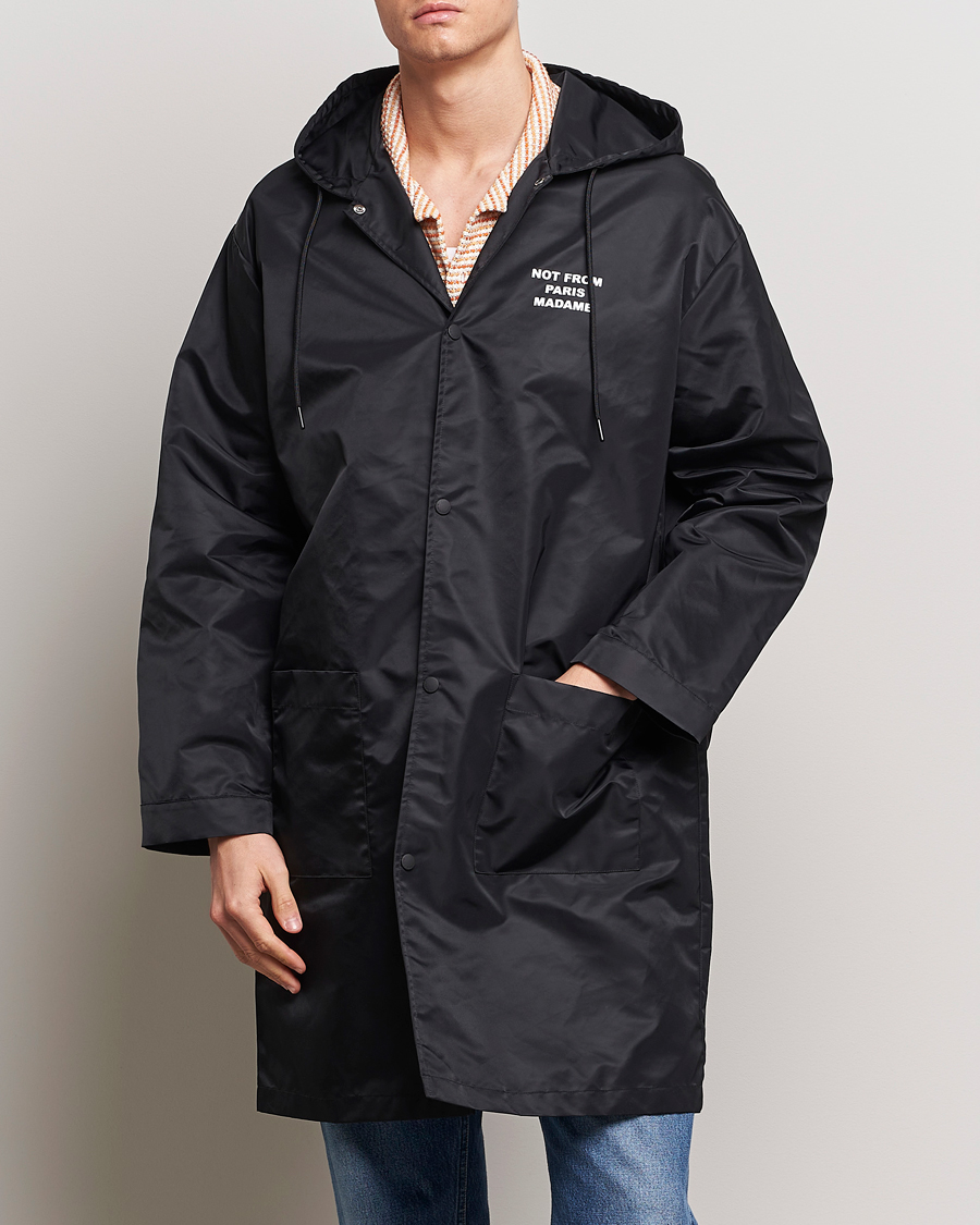 Mies | Takit | Drôle de Monsieur | La Parka Slogan Coat Black
