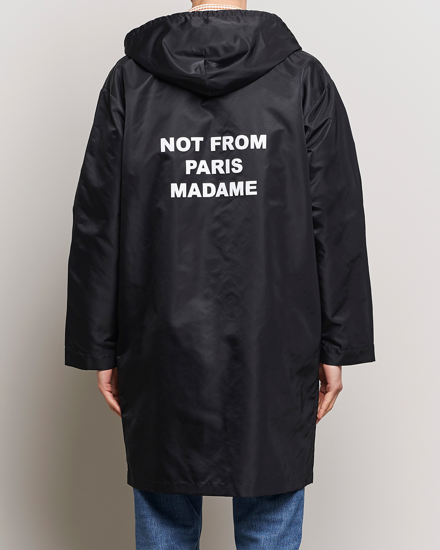 Mies | Takit | Drôle de Monsieur | La Parka Slogan Coat Black