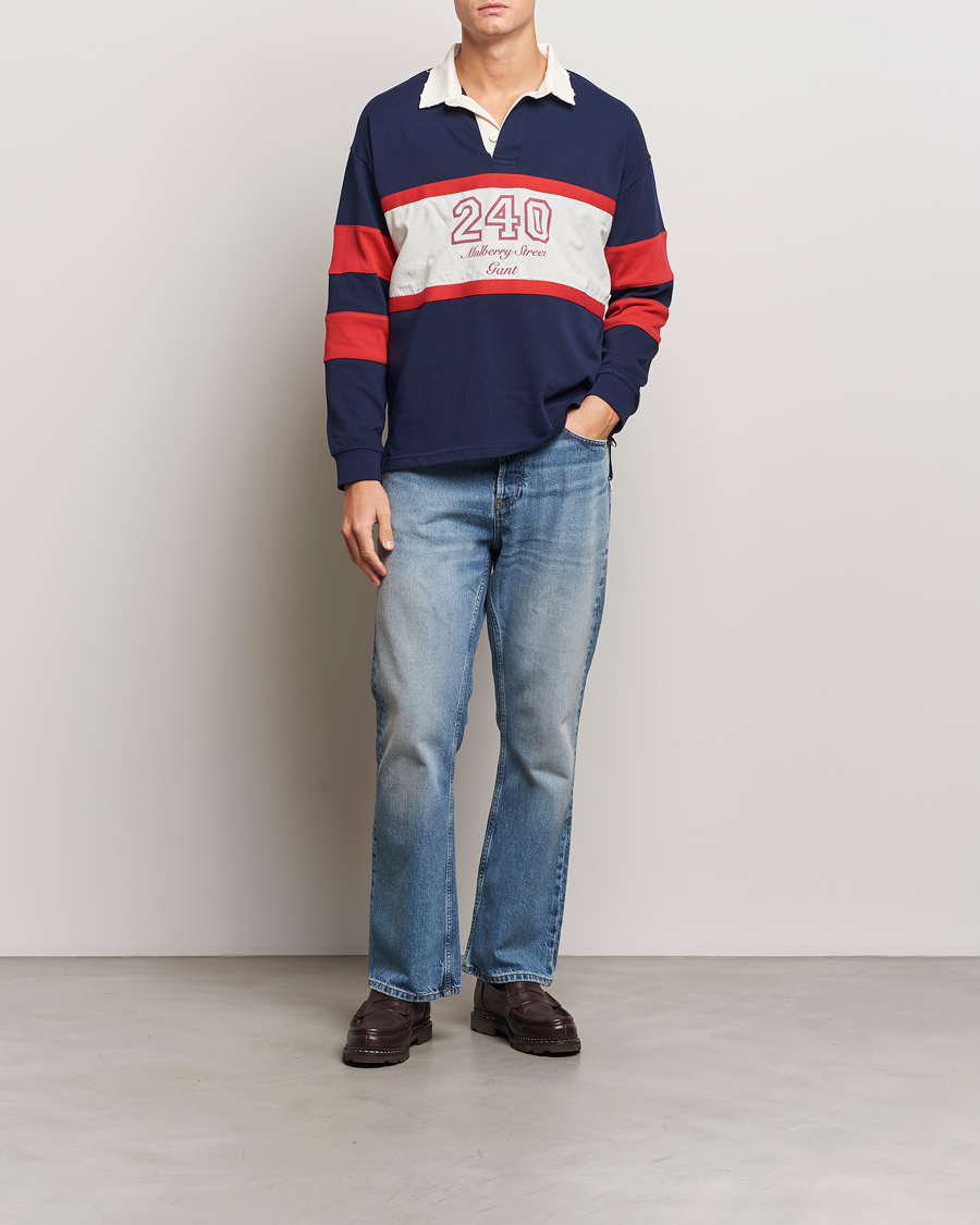 Mies | Farkut | GANT 240 Mulberry Street | Bootcut Jeans Mid Blue Vintage