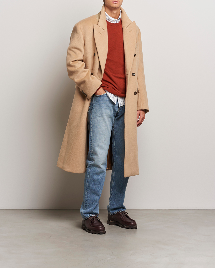 Mies | Takit | GANT 240 Mulberry Street | Double Breasted Wool Coat Mustard Beige