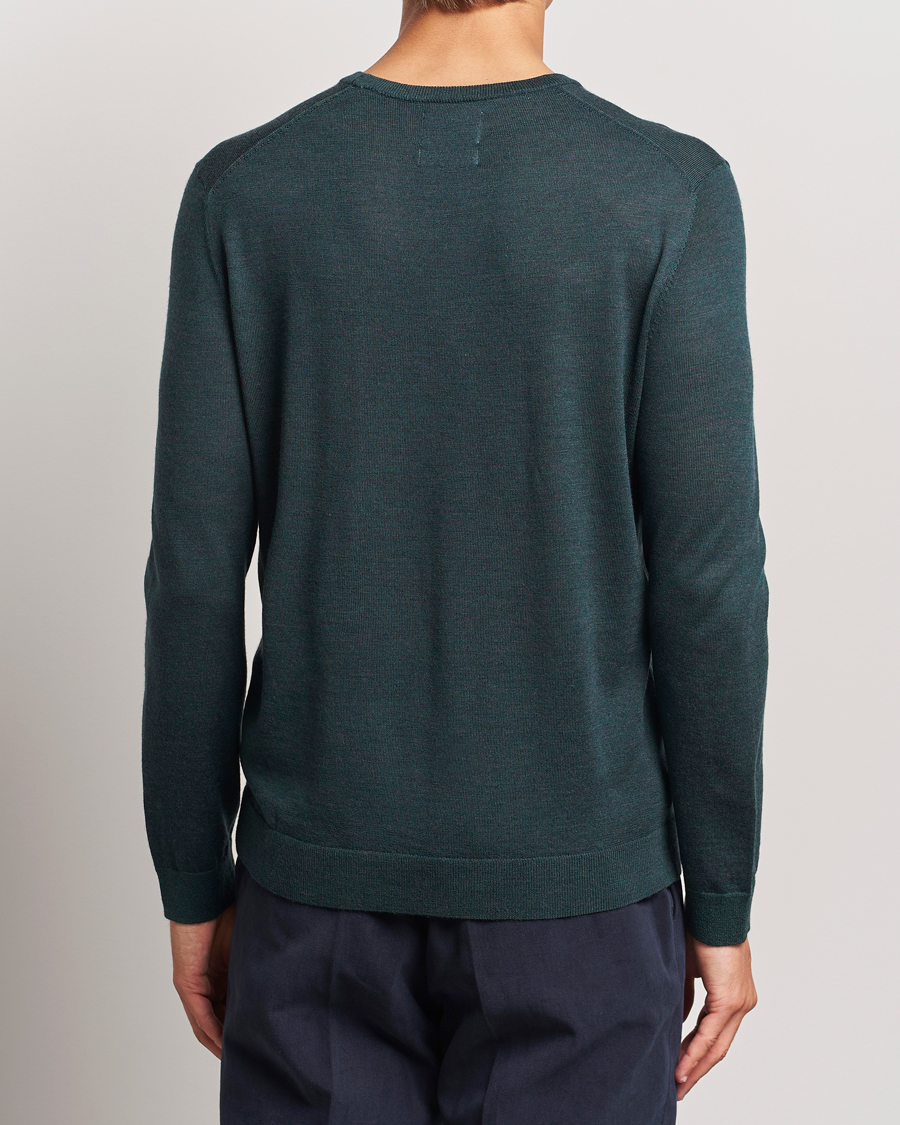 Mies | Puserot | GANT | Extrafine Merino Wool C-Neck Tartan Green