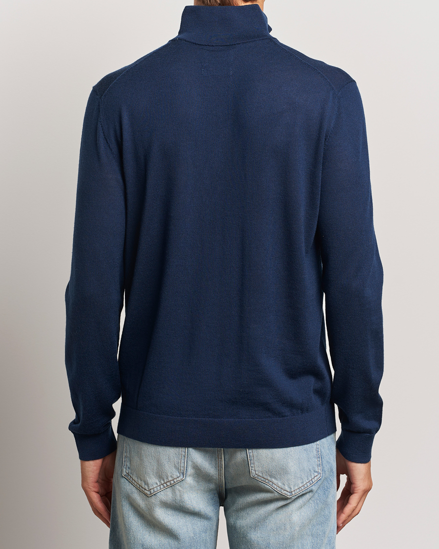 Mies | Puserot | GANT | Extrafine Merino Wool Half Zip Marine