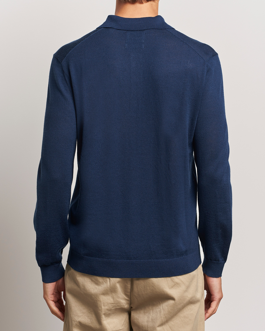 Mies | Puserot | GANT | Extrafine Merino Wool Polo Marine