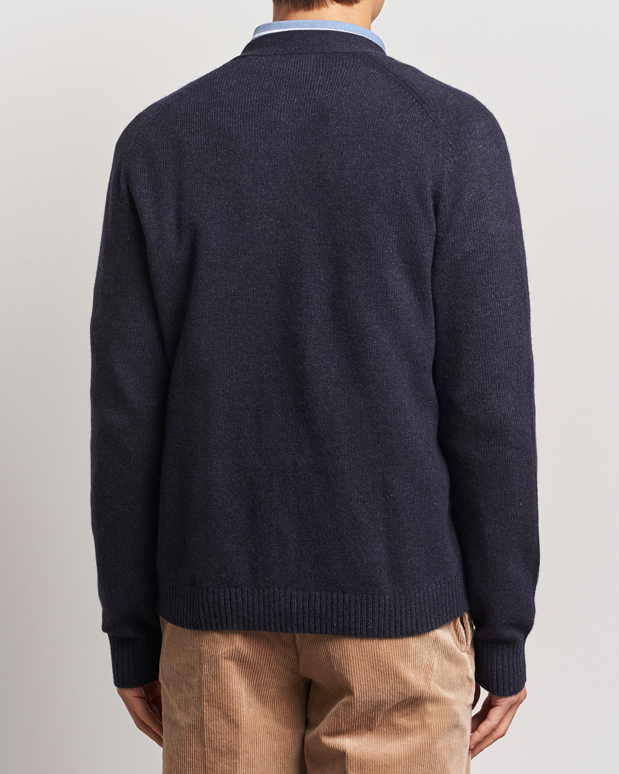Mies | Puserot | GANT | Wool Blend Cardigan Dark Navy Melange