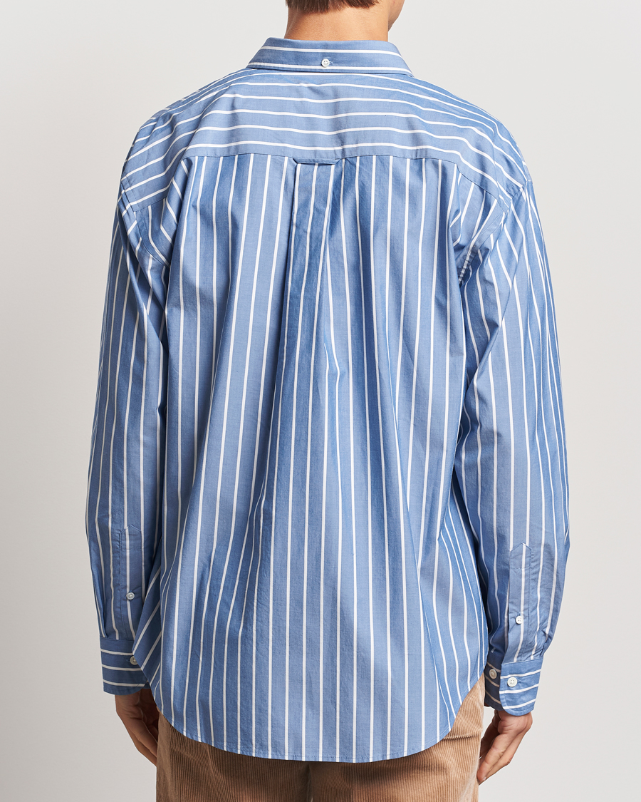 Mies | Kauluspaidat | GANT | Rel Herigate Poplin Stripe Shirt Lapis Blue