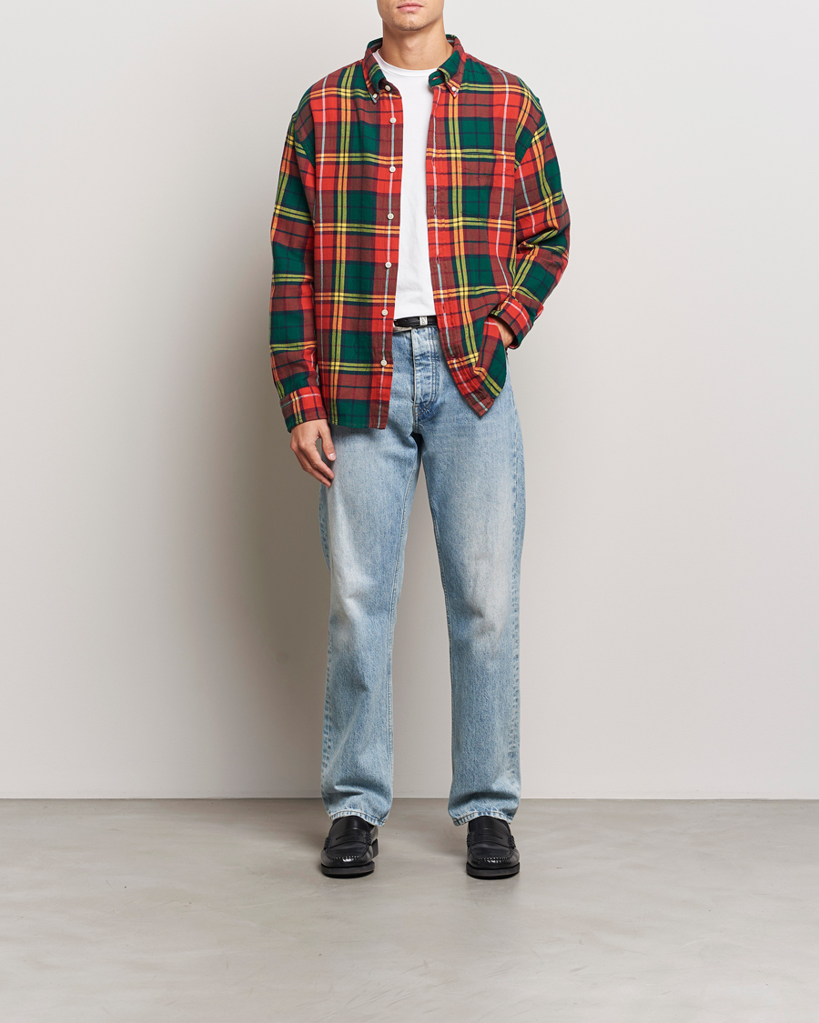 Mies | Kauluspaidat | GANT | Rel Herigate Twill Tartan Shirt Bright Red