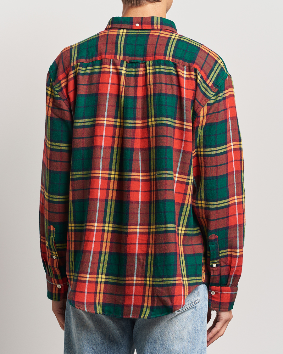 Mies | Kauluspaidat | GANT | Rel Herigate Twill Tartan Shirt Bright Red