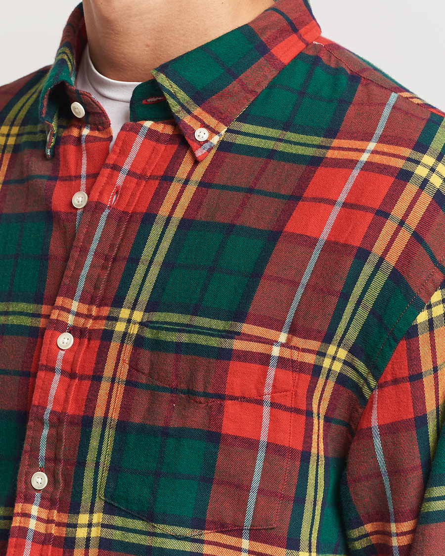 Mies | Kauluspaidat | GANT | Rel Herigate Twill Tartan Shirt Bright Red