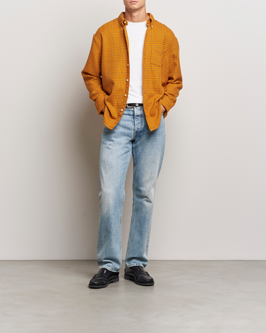 Mies | Kauluspaidat | GANT | Rel Houndstooth Shirt Sweet Orange