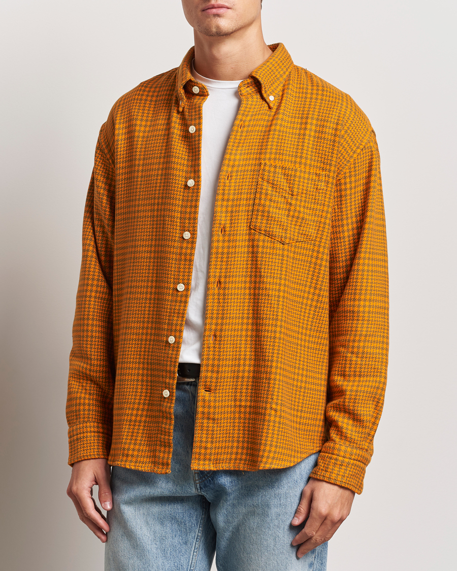 Mies | Kauluspaidat | GANT | Rel Houndstooth Shirt Sweet Orange