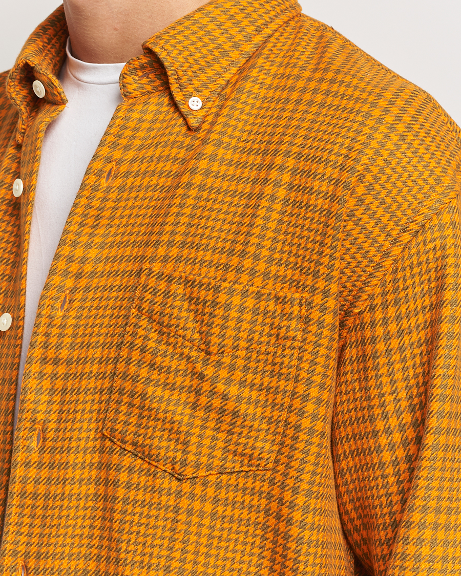 Mies | Kauluspaidat | GANT | Rel Houndstooth Shirt Sweet Orange