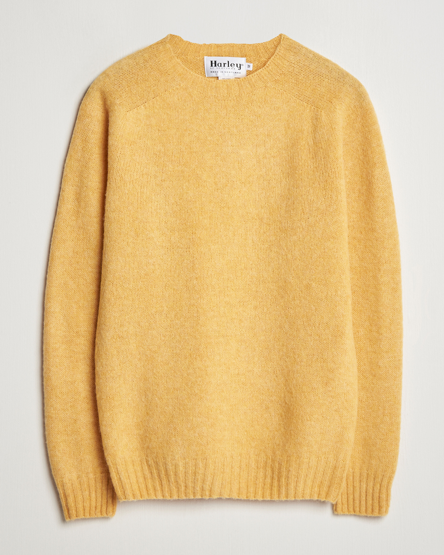 Mies | Puserot | Harley Of Scotland | Brushed Supersoft Lambswool Crewneck Marzipan