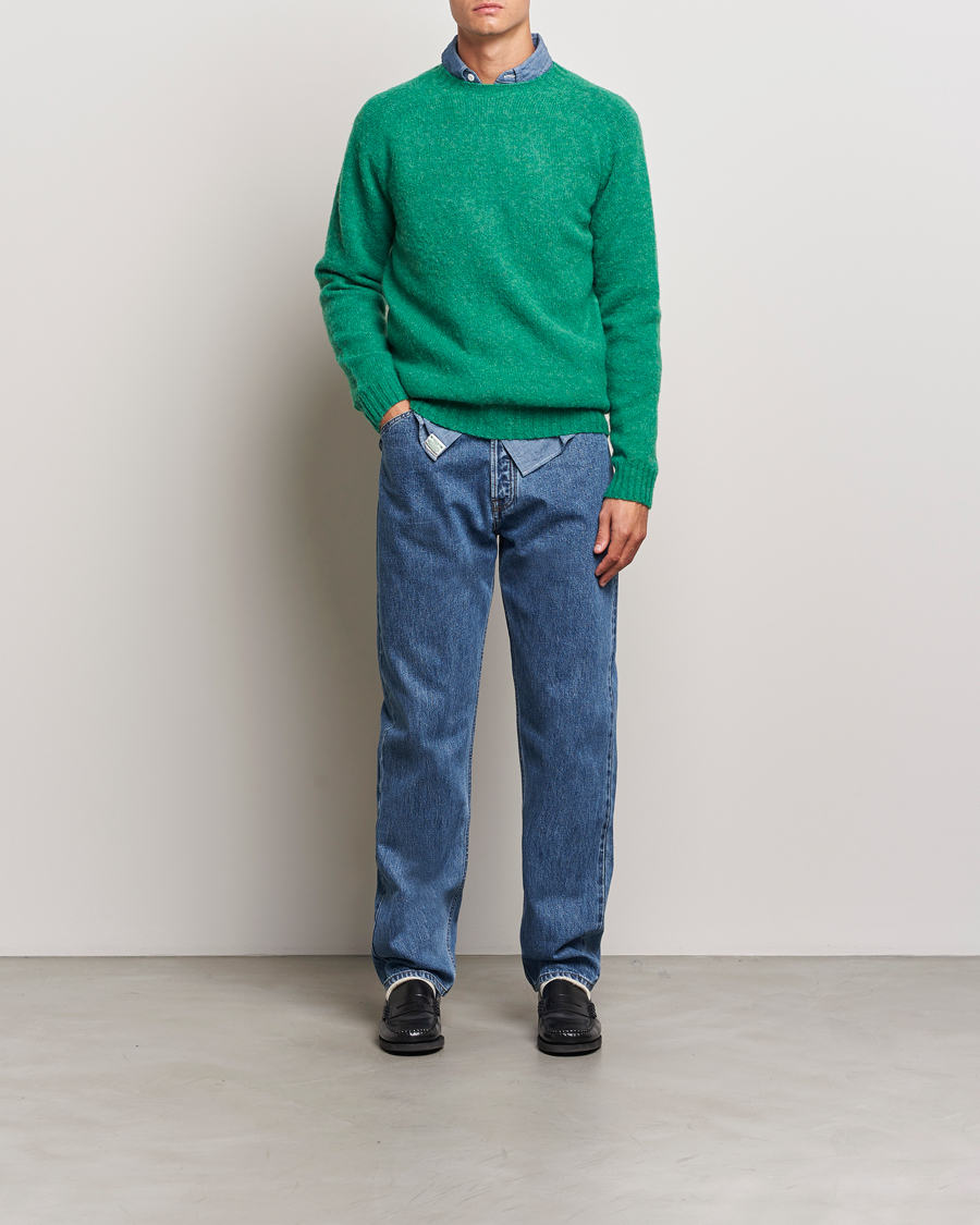 Mies | Puserot | Harley Of Scotland | Brushed Supersoft Lambswool Crewneck Pixie