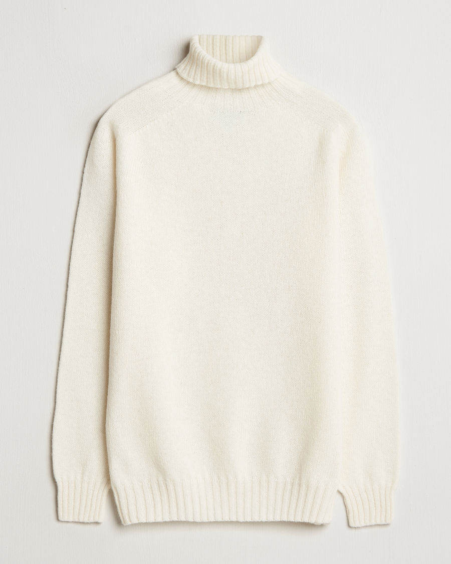 Mies | Puserot | Harley Of Scotland | Supersoft Lambswool Rollneck Winter White
