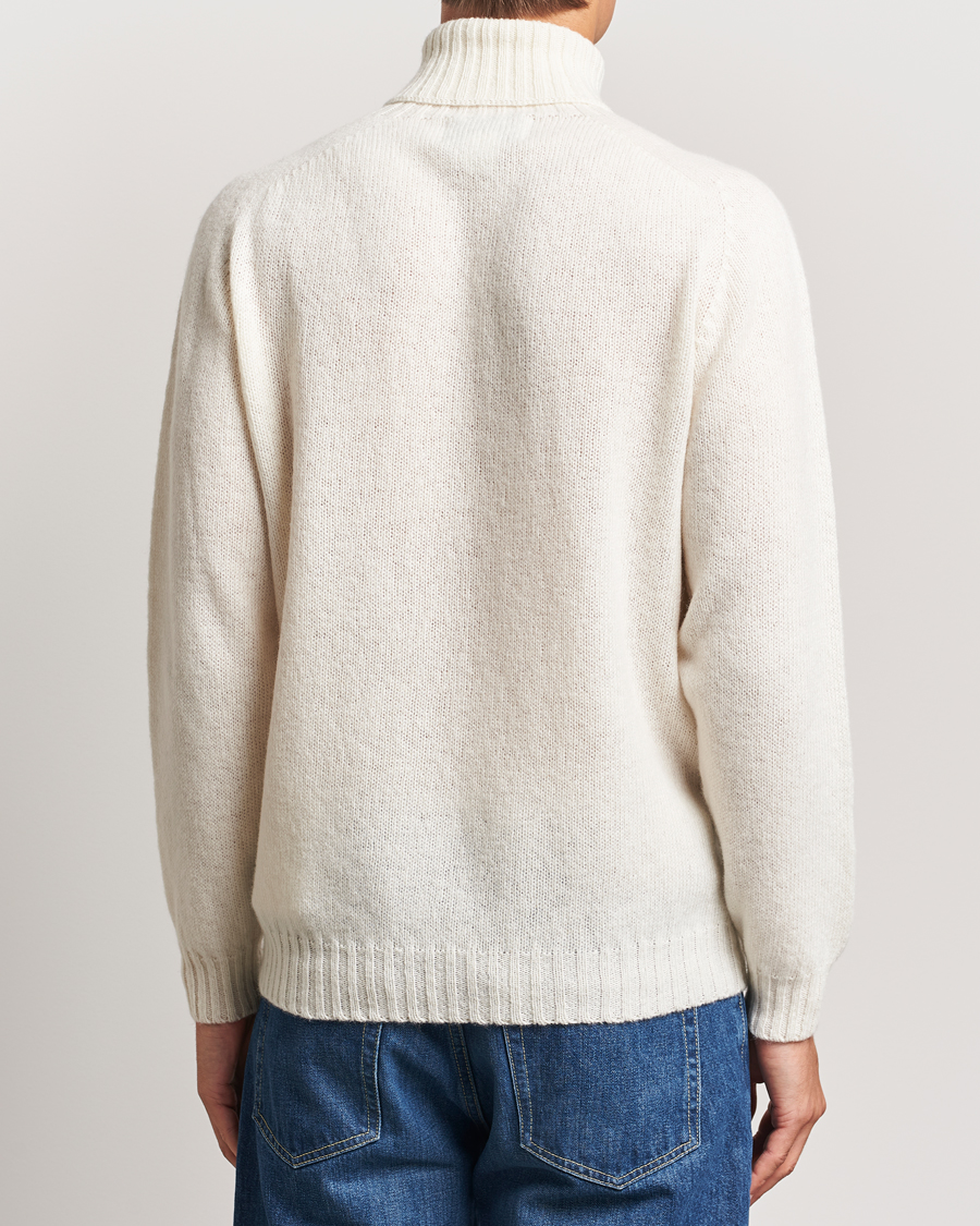 Mies | Puserot | Harley Of Scotland | Supersoft Lambswool Rollneck Winter White