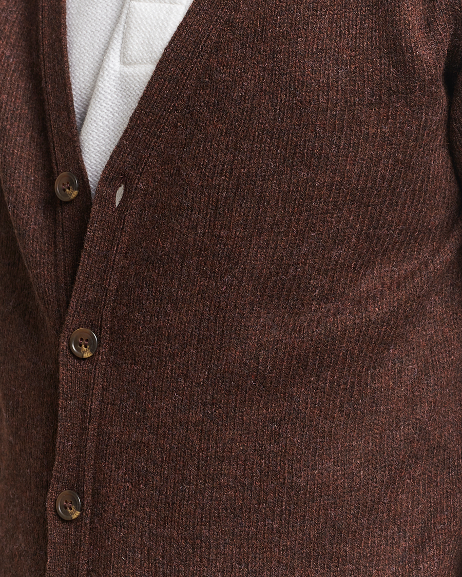 Mies | Puserot | Harley Of Scotland | Supersoft Lambswool Cardigan Coffee