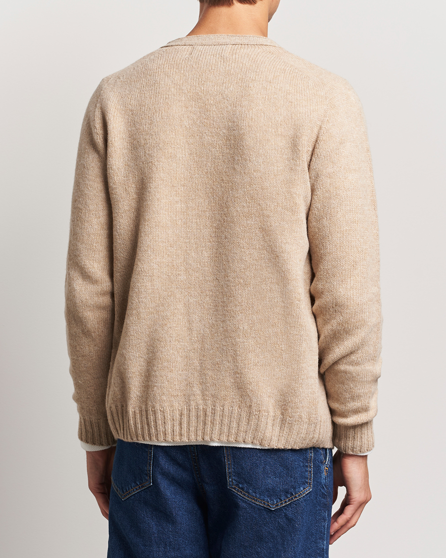 Mies | Puserot | Harley Of Scotland | Supersoft Lambswool Cardigan Oatmilk