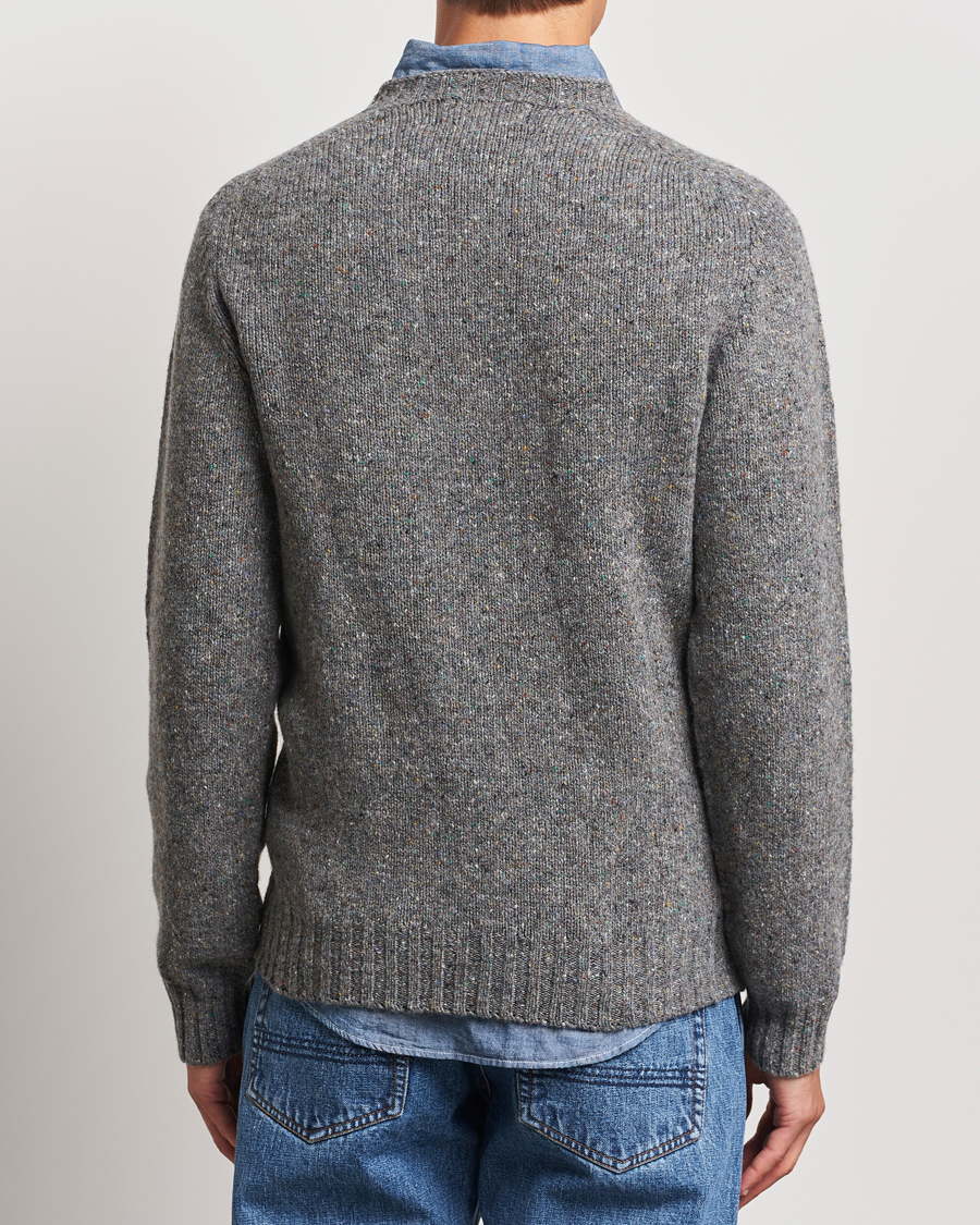 Mies | Puserot | Harley Of Scotland | Donegal Wool Crewneck Grey