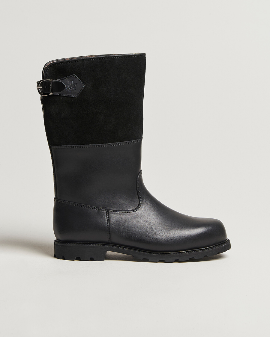 Mies | Ludwig Reiter Maronibrater Boot Black Calf/Suede Shaft | Ludwig Reiter | Maronibrater Boot Black Calf/Suede Shaft