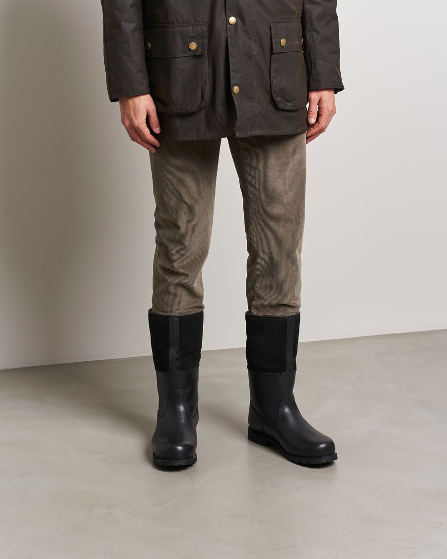 Mies | Ludwig Reiter Maronibrater Boot Black Calf/Suede Shaft | Ludwig Reiter | Maronibrater Boot Black Calf/Suede Shaft