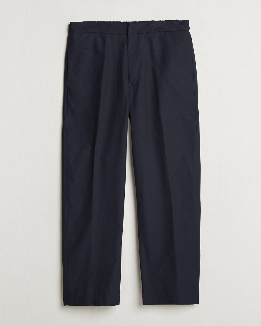 Mies | Housut | Jil Sander | Water Repellent Cotton Drawstring Pants Navy