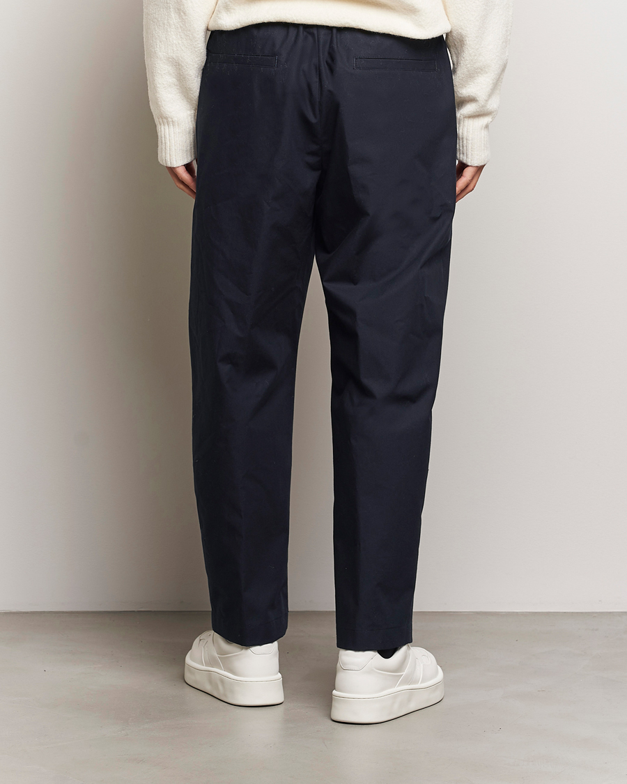 Mies | Housut | Jil Sander | Water Repellent Cotton Drawstring Pants Navy
