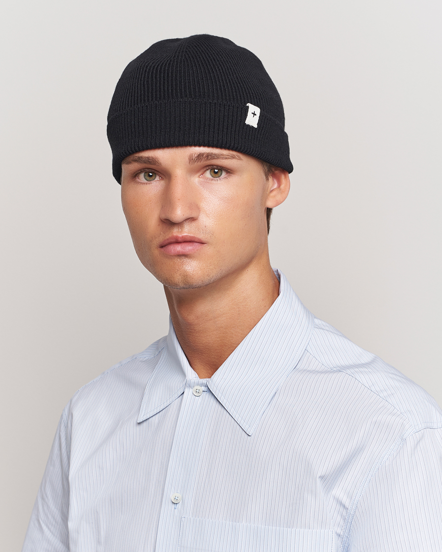 Mies | Jil Sander Merino Wool Rib Beanie Black | Jil Sander | Merino Wool Rib Beanie Black