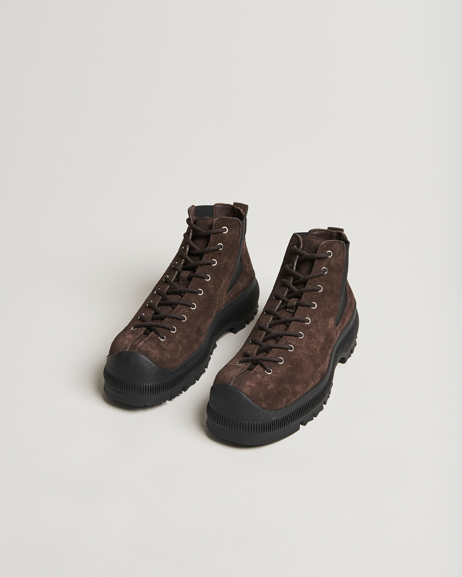 Mies | Jil Sander Suede Ankle Boots Dark Brown | Jil Sander | Suede Ankle Boots Dark Brown