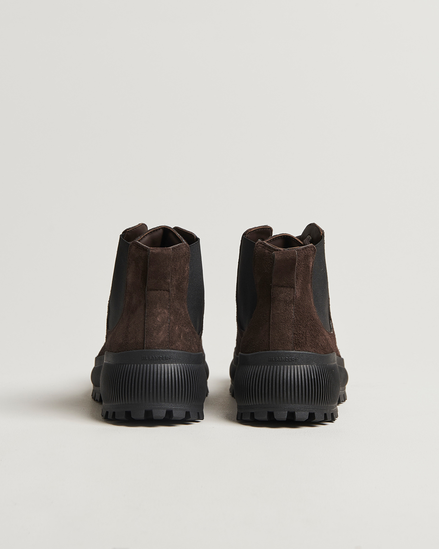 Mies | Jil Sander Suede Ankle Boots Dark Brown | Jil Sander | Suede Ankle Boots Dark Brown