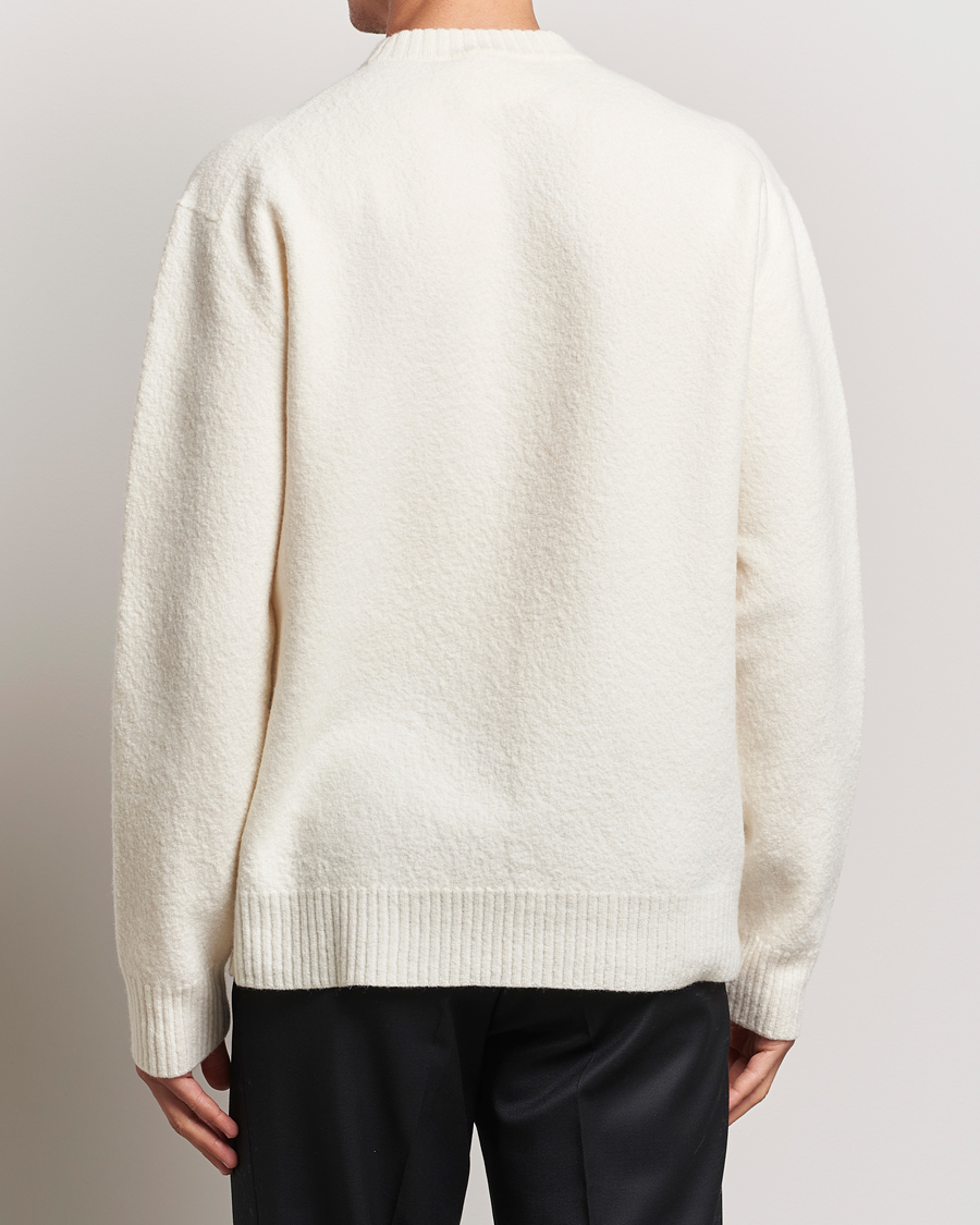 Mies | Puserot | Jil Sander | Boiled Merino Round Neck Sweater Off White