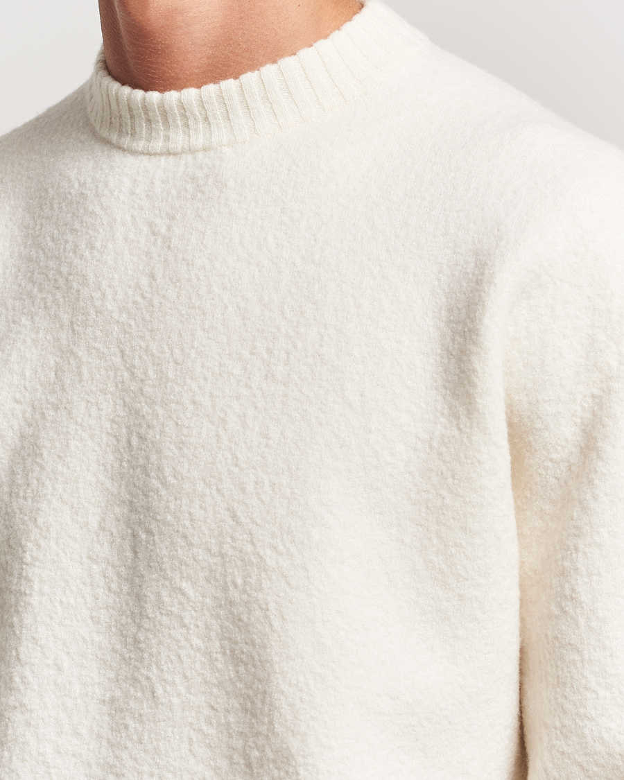 Mies | Puserot | Jil Sander | Boiled Merino Round Neck Sweater Off White