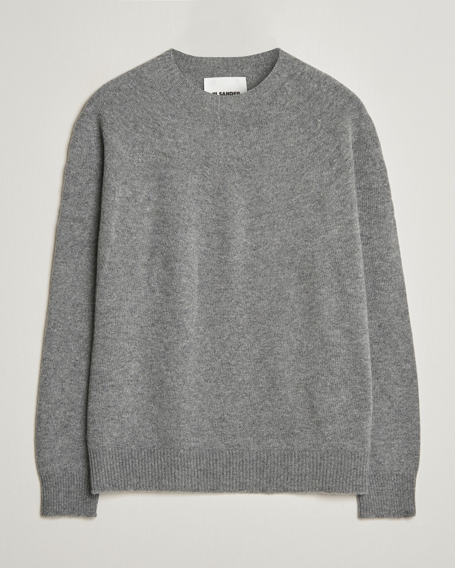 Mies | Puserot | Jil Sander | Seamless Crew Neck Sweater Grey Melange