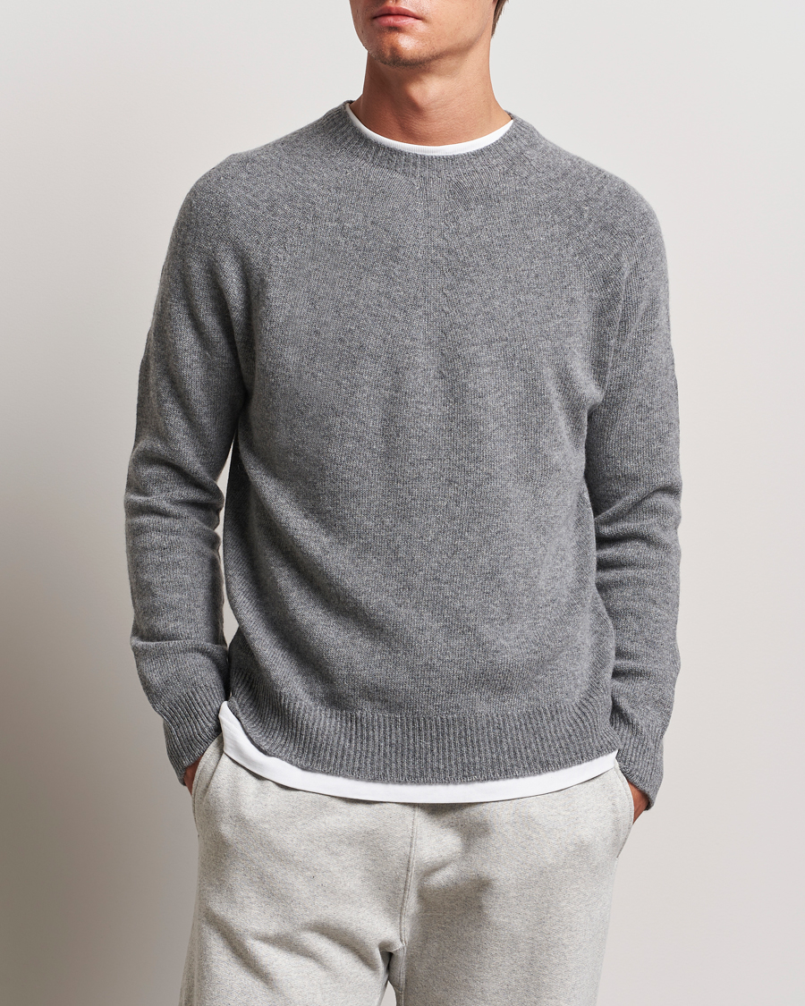 Mies | Puserot | Jil Sander | Seamless Crew Neck Sweater Grey Melange