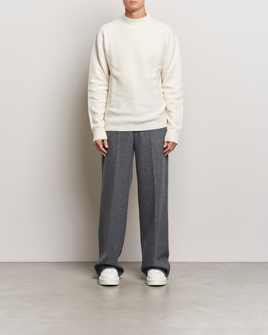 Mies | Housut | Jil Sander | Wool Flannel Pants Grey Melange