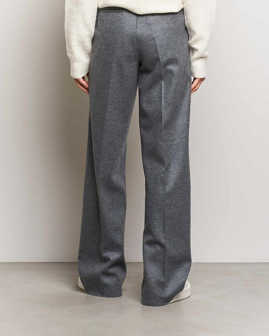 Mies | Housut | Jil Sander | Wool Flannel Pants Grey Melange