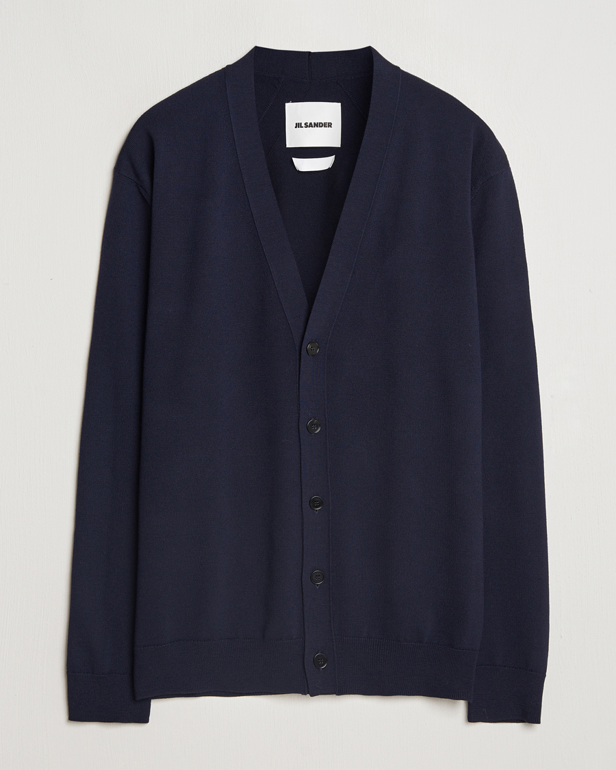 Mies | Puserot | Jil Sander | Superfine Merino Cardigan Navy