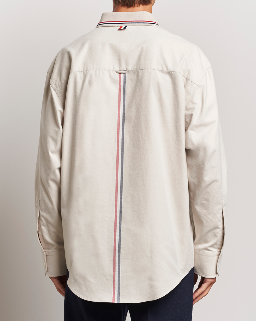 Mies | Kauluspaidat | Thom Browne | Knit Collar Flannel Overshirt Off White