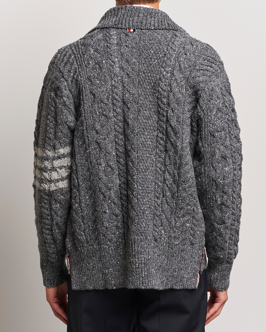 Mies | Puserot | Thom Browne | Donegal Cable Cardigan Medium Grey
