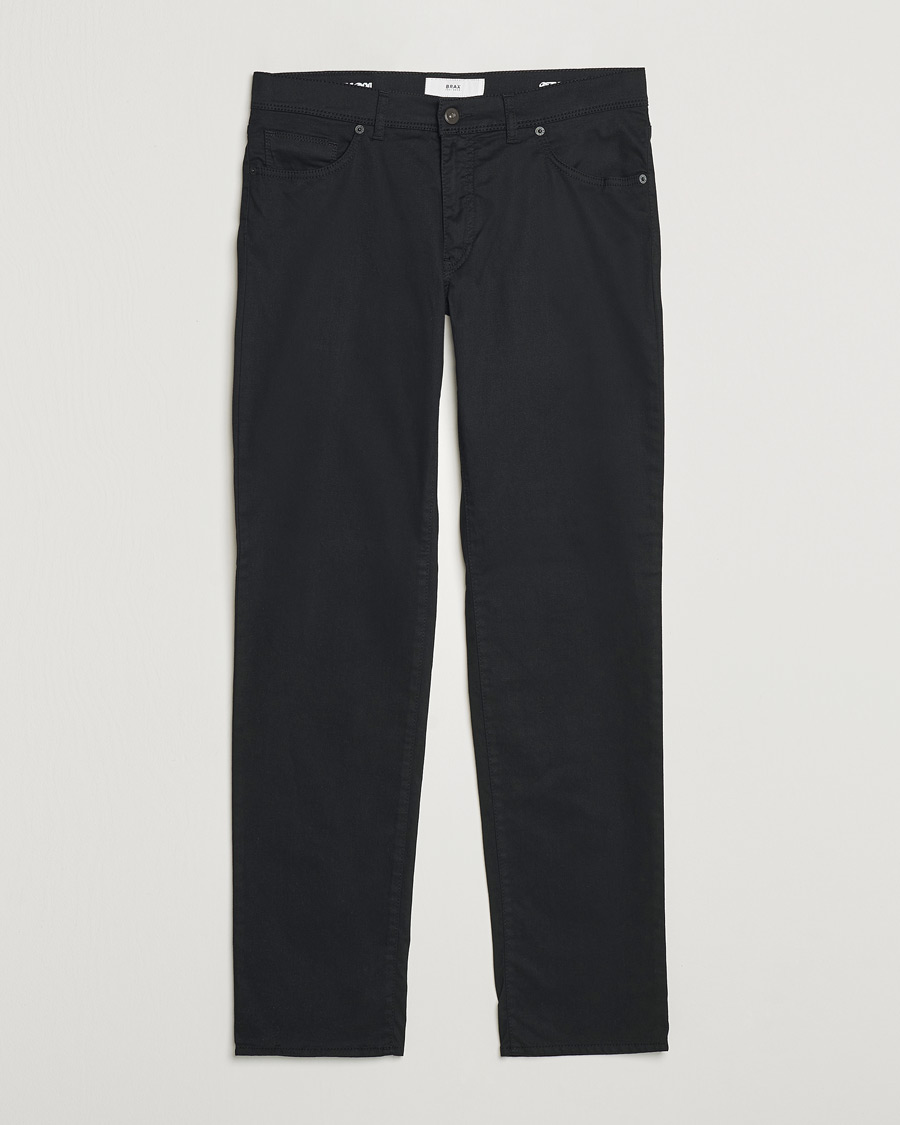 Mies | Housut | Brax | Cadiz Cotton Satin 5-Pocket Pants Perma Black