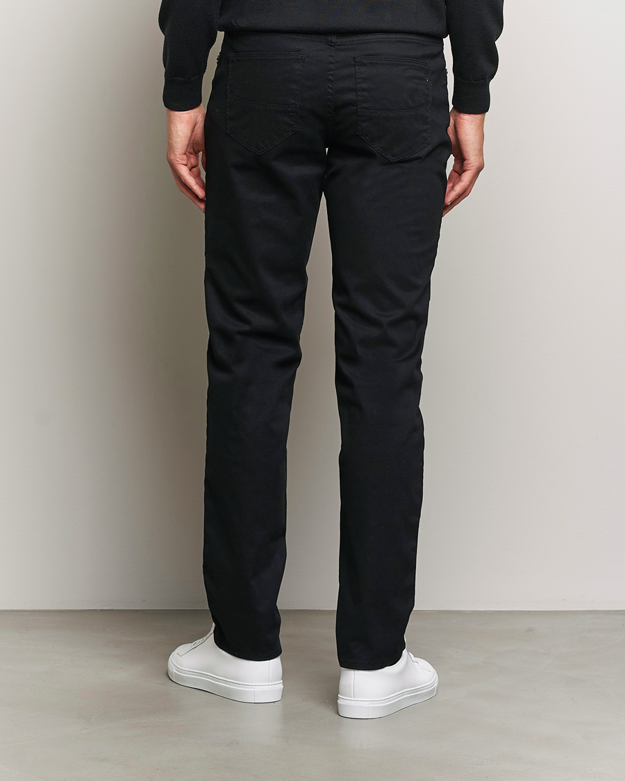 Mies | Housut | Brax | Cadiz Cotton Satin 5-Pocket Pants Perma Black