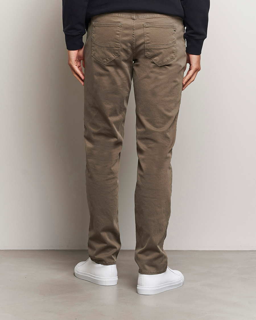 Mies | Housut | Brax | Cadiz Cotton Satin 5-Pocket Pants Khaki