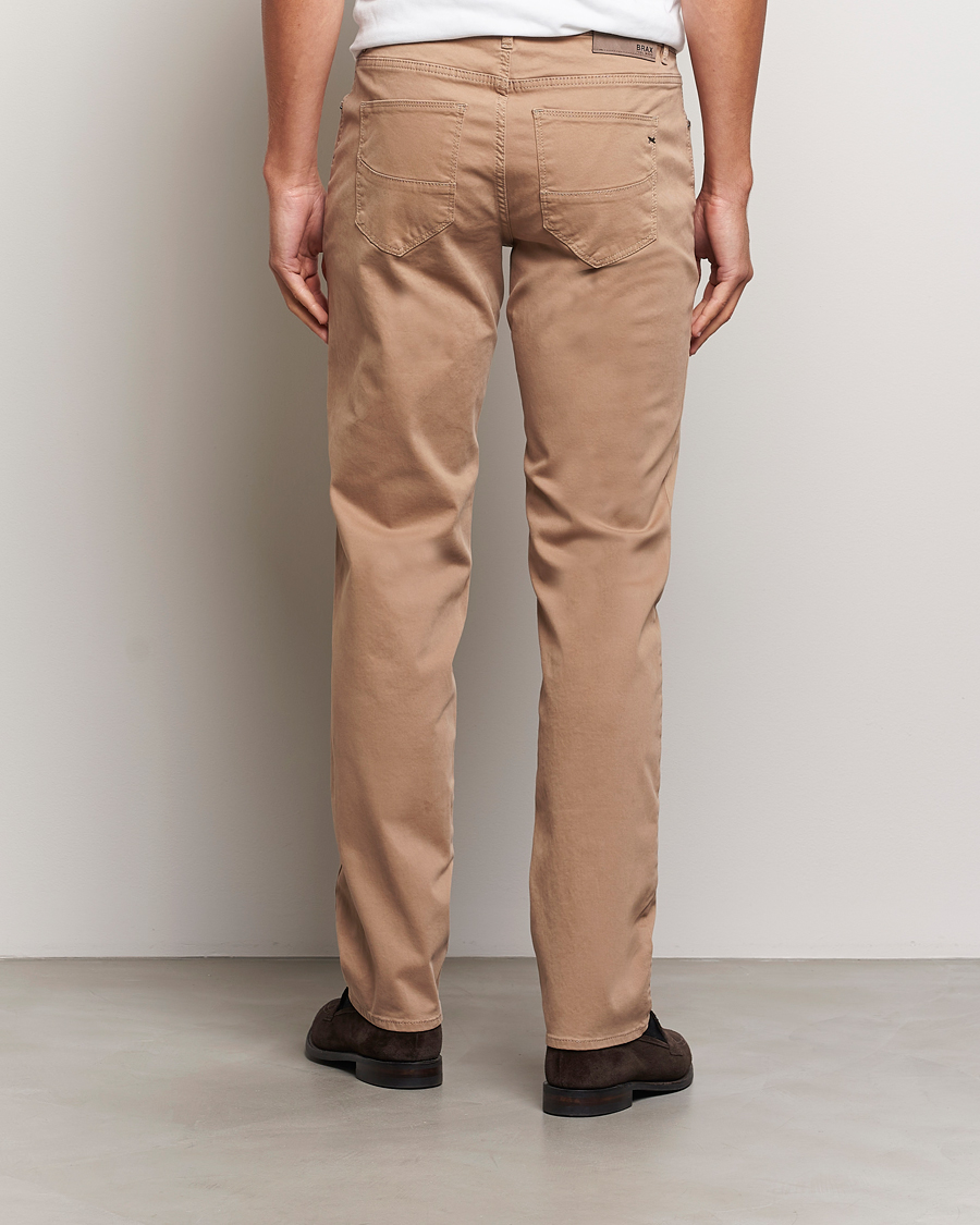 Mies | Housut | Brax | Cadiz Cotton Satin 5-Pocket Pants Beige