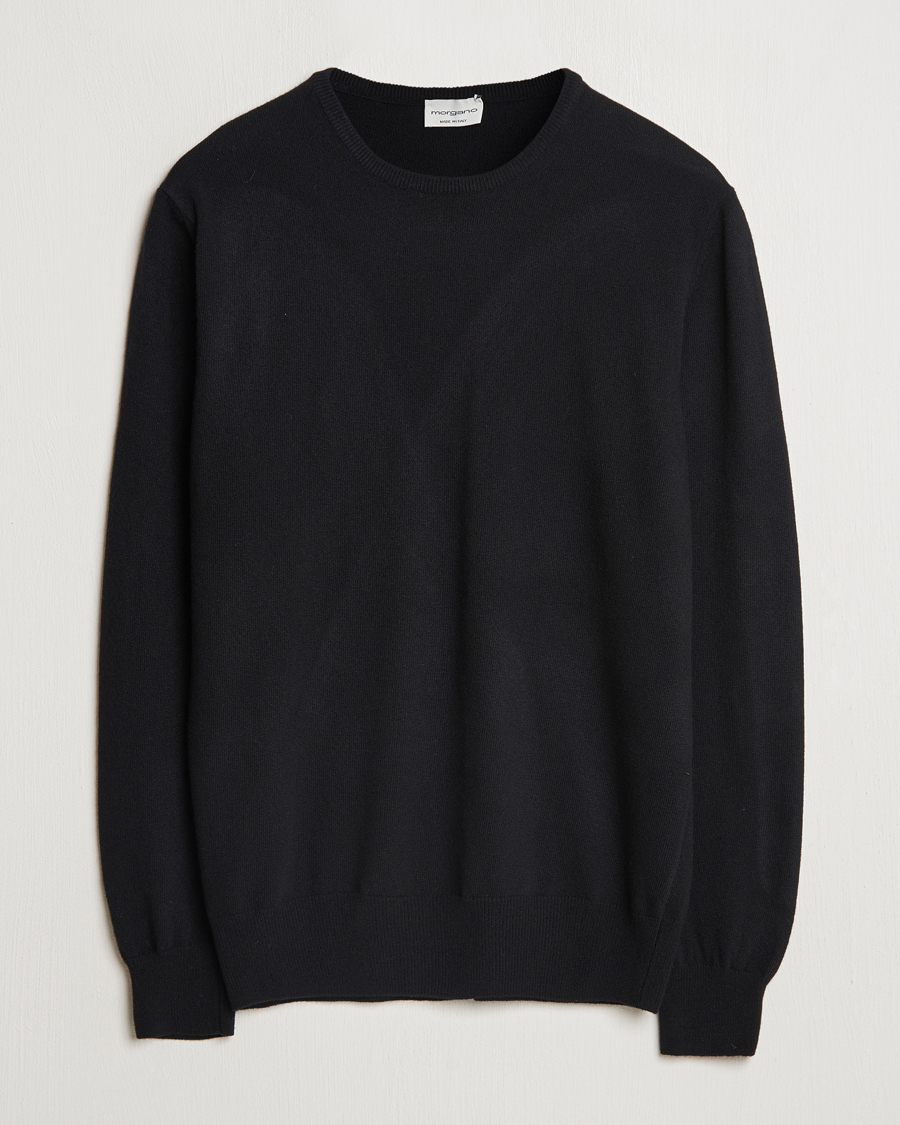 Mies | Puserot | Morgano | Wool/Cashmere Crewneck Black