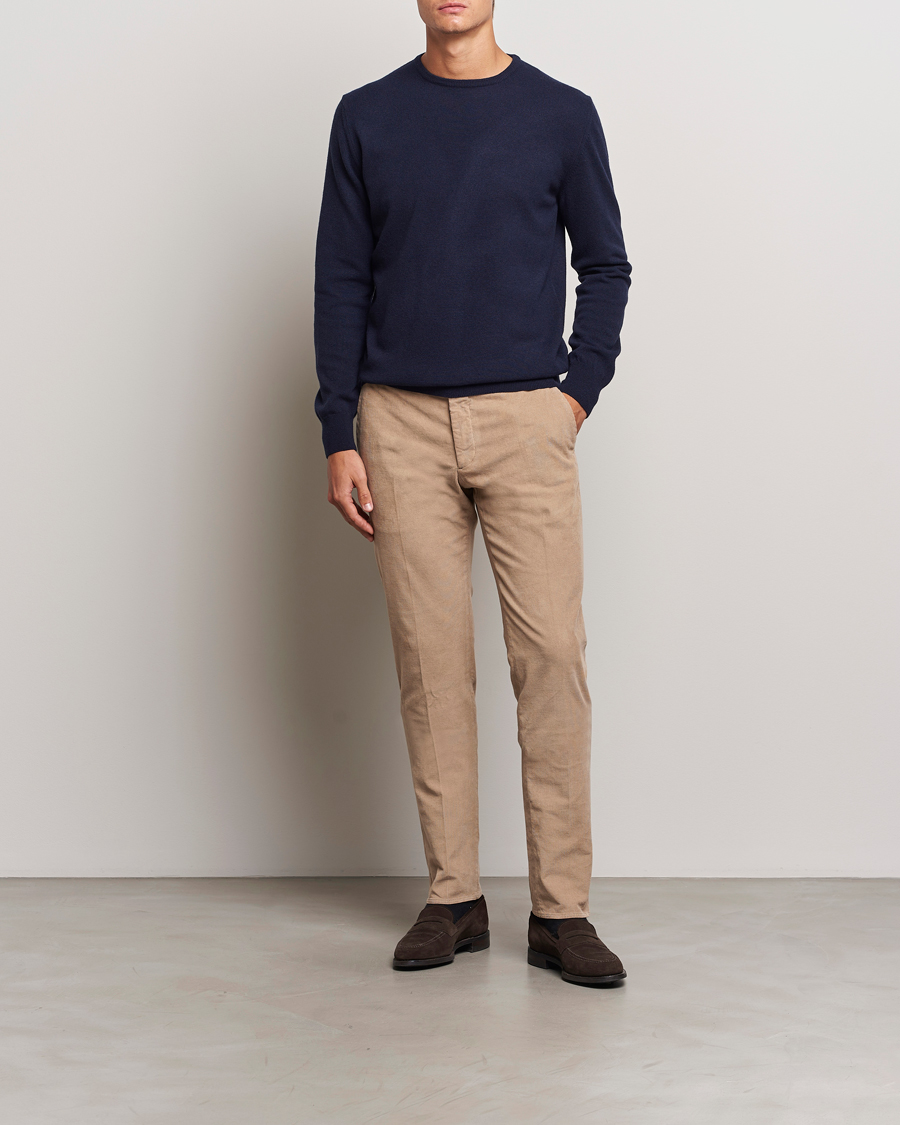 Mies | Puserot | Morgano | Wool/Cashmere Crewneck Navy
