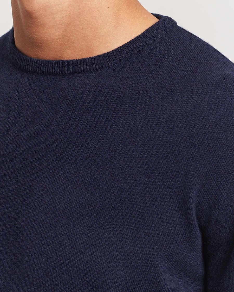 Mies | Puserot | Morgano | Wool/Cashmere Crewneck Navy